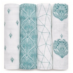 Kupanje i higijena - Tekstilni proizvodi - A+A T. pelene - Paisley Teal, 4kom, 120x120 Kupanje i higijena - Tekstilni proizvodi - A+A T. pelene - Paisley Teal, 4kom, 120x120
