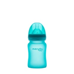 Anti-Colic Staklena Termo osjetljiva, 150 ml - Tirkizna