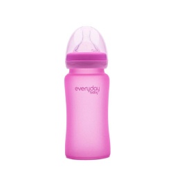 Anti-Colic Staklena Termo osjetljiva, 240 ml - Pink