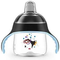 bočica 200ml, 6mj+ - Pingvin crna