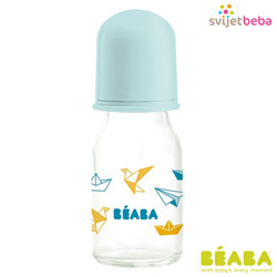 Beaba - Beaba staklena bočica 110ml - Stars Blue Beaba - Beaba staklena bočica 110ml - Stars Blue
