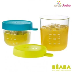 Set 2 Staklene Posudice 150ml + 250ml - Light Blue/Neon