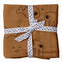 Tetra pelene 2kom 120x120cm - Sea Friends Mustard