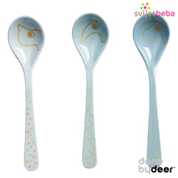 Hranjenje - Pribor za jelo i piće - Done by Deer žlice - Blue Gold, 3kom Hranjenje - Pribor za jelo i piće - Done by Deer žlice - Blue Gold, 3kom