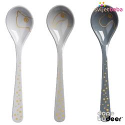 Hranjenje - Pribor za jelo i piće - Done by Deer žlice - Grey Gold, 3kom Hranjenje - Pribor za jelo i piće - Done by Deer žlice - Grey Gold, 3kom