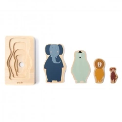 Drvene puzzle 4 sloja - Životinje