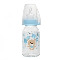 NIP bočica staklena 125ml, 0-6 mj - plava