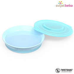 AKCIJA - Twistshake plitki tanjur i poklopac - Pastel Blue AKCIJA - Twistshake plitki tanjur i poklopac - Pastel Blue