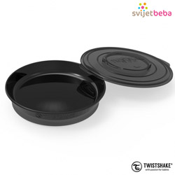 AKCIJA - Twistshake plitki tanjur i poklopac - Black AKCIJA - Twistshake plitki tanjur i poklopac - Black