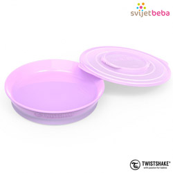 Hranjenje - Pribor za jelo i piće - Twistshake plitki tanjur i poklopac - Pastel Purple Hranjenje - Pribor za jelo i piće - Twistshake plitki tanjur i poklopac - Pastel Purple