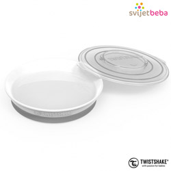 Hranjenje - Pribor za jelo i piće - Twistshake plitki tanjur i poklopac - White Hranjenje - Pribor za jelo i piće - Twistshake plitki tanjur i poklopac - White