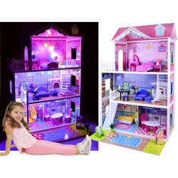 AKCIJA - Kućica za lutke 124cm LED AKCIJA - Kućica za lutke 124cm LED