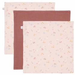 Krpice 3 kom - Pure Pink/Little Pink Flowers