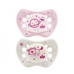 NIP NIGHT silikon dude 2kom,  - Pink/white
