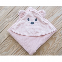 Ručnik s kapuljačom Teddy Bear - Rozi