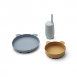 Set za jelo Nathan - Mr Bear Blue