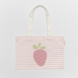 Torba za plažu platnena - Strawberry