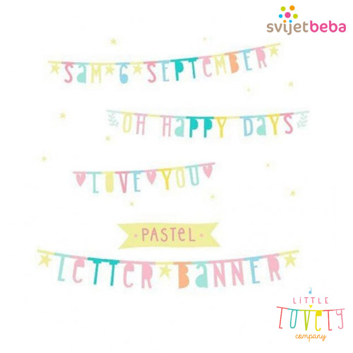 A Little Lovely Company | Natpisi | A Little Lovely Company - Slova za vješanje - Pastel A Little Lovely Company | Natpisi | A Little Lovely Company - Slova za vješanje - Pastel