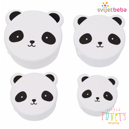 A Little Lovely Company | Posude za hranu | A Little Lovely Company - Kutije za užinu 4kom - Panda A Little Lovely Company | Posude za hranu | A Little Lovely Company - Kutije za užinu 4kom - Panda