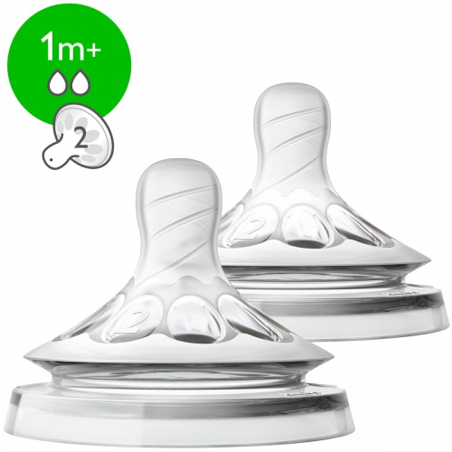 Avent | Sisači za Anti-Colic | Natural 1mj+, 2 rupe - 2kom Avent | Sisači za Anti-Colic | Natural 1mj+, 2 rupe - 2kom
