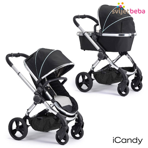 Dječja kolica | iCandy Peach NOVO | Beluga crna, Chrome konstrukcija Dječja kolica | iCandy Peach NOVO | Beluga crna, Chrome konstrukcija