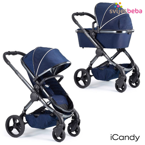 Dječja kolica | iCandy Peach NOVO | Indigo plava, Phantom konstrukcija Dječja kolica | iCandy Peach NOVO | Indigo plava, Phantom konstrukcija