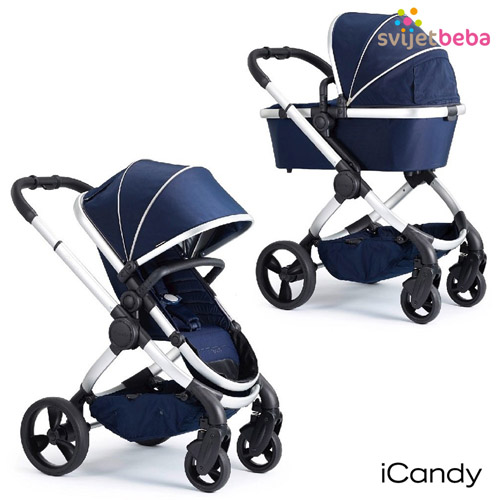 Dječja kolica | iCandy Peach NOVO | Indigo plava, Satin konstrukcija Dječja kolica | iCandy Peach NOVO | Indigo plava, Satin konstrukcija