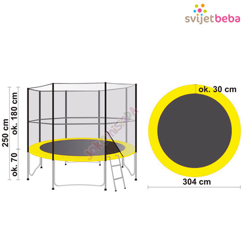 Igra na otvorenom | Trampolin 2U1 304cm | Opisna slika Igra na otvorenom | Trampolin 2U1 304cm | Opisna slika