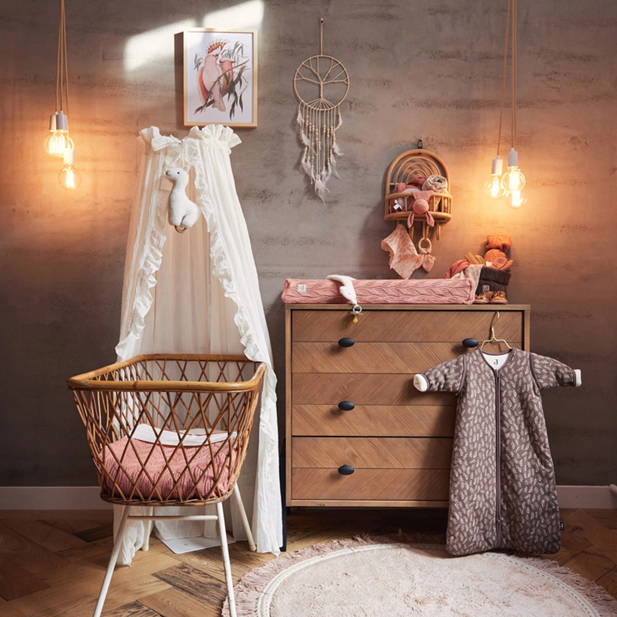 Baldahin Vintage 155cm - Ruffle Nougat-1