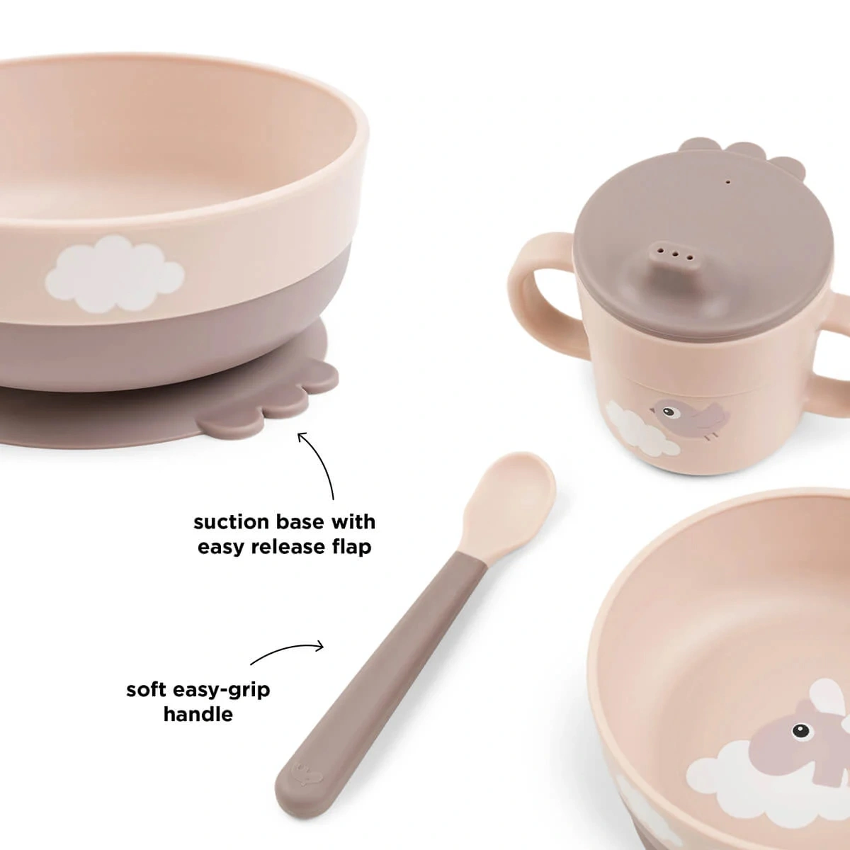 Set za jelo First Foodie Happy C - Powder-4