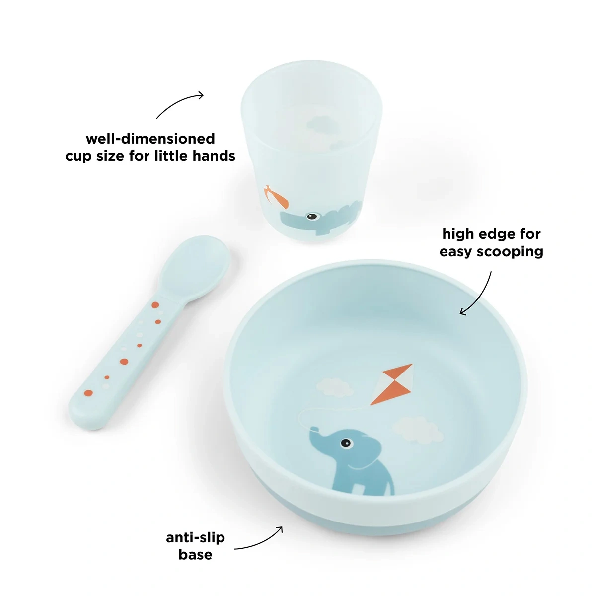 Set za jelo First Foodie Playground - Blue-0