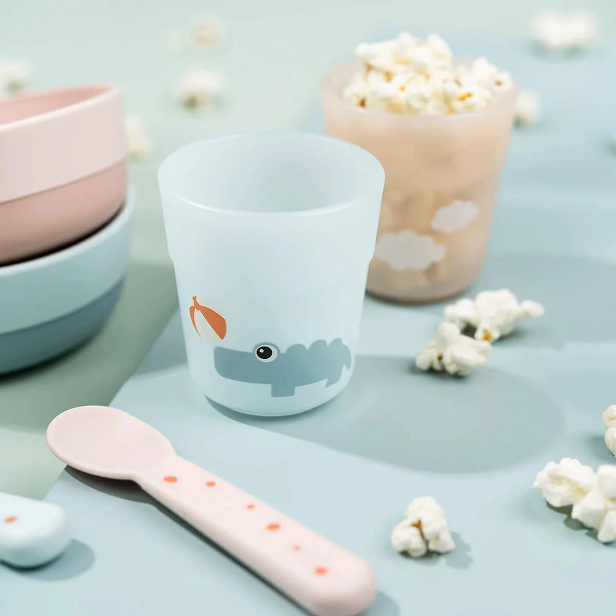 Set za jelo First Foodie Playground - Blue-2