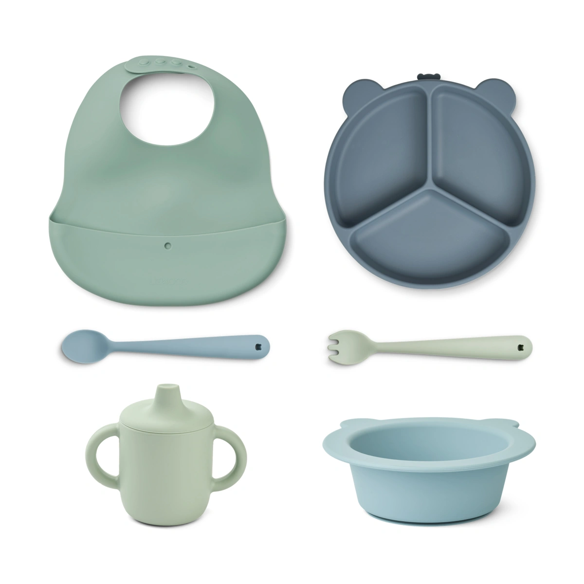 Set za jelo Stina - Mr Bear Dusty Mint Mix-4