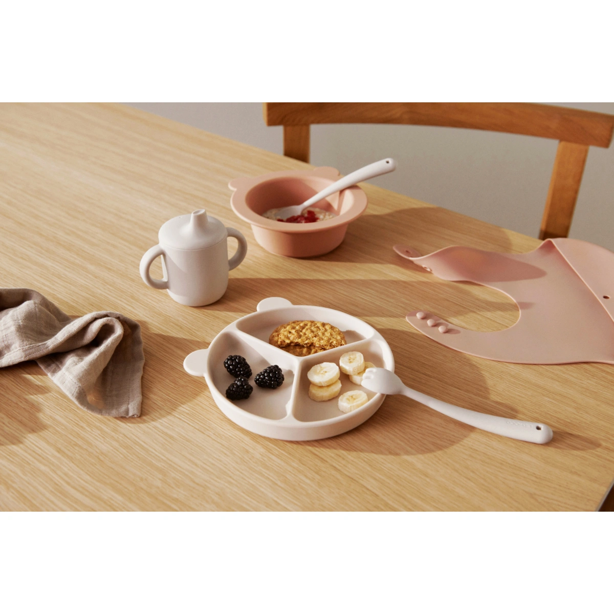 Set za jelo Stina - Mr Bear Dusty Mint Mix-5