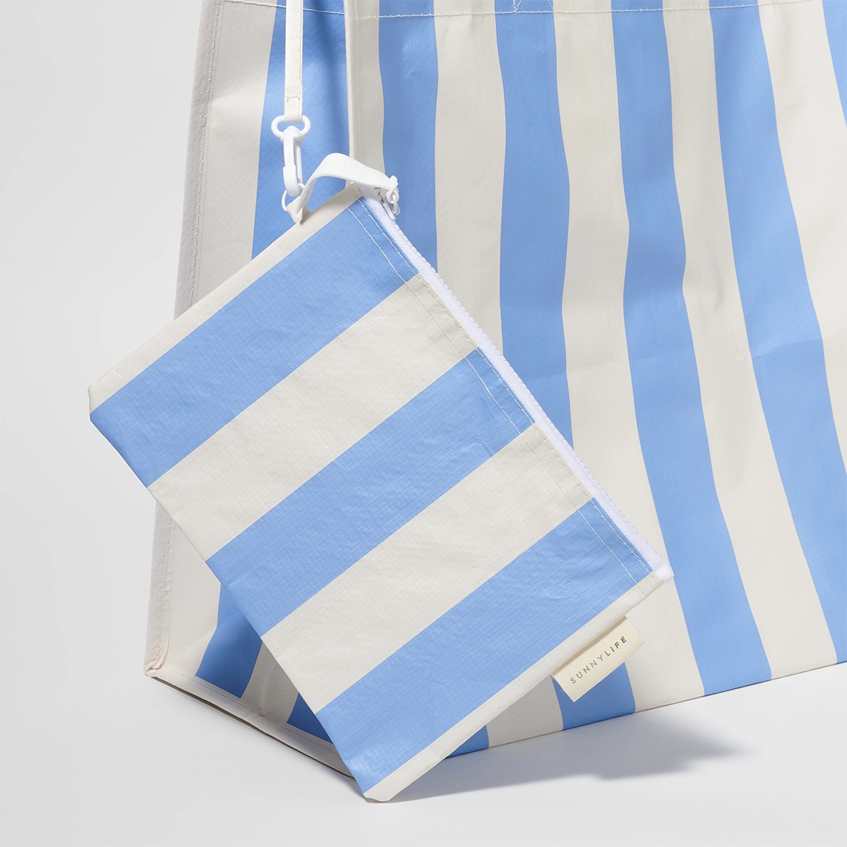 Torba za plažu Carryall - Mid Blue Cream-1