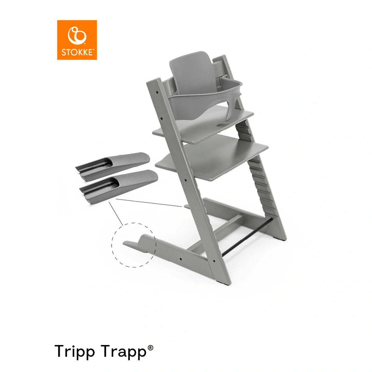 Tripp Trapp Bundle Newborn - Storm Grey-1